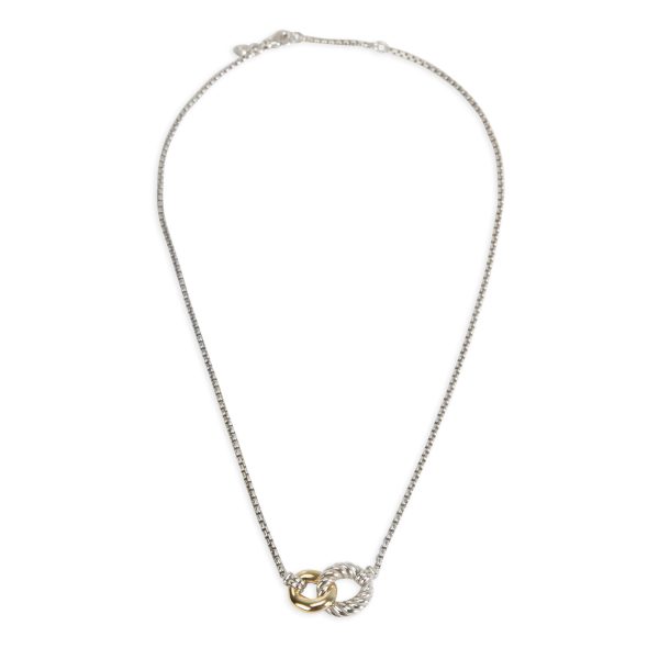 102047 pv David Yurman Belmont Double Curb Necklace in 18K Yellow GoldSterling Silver