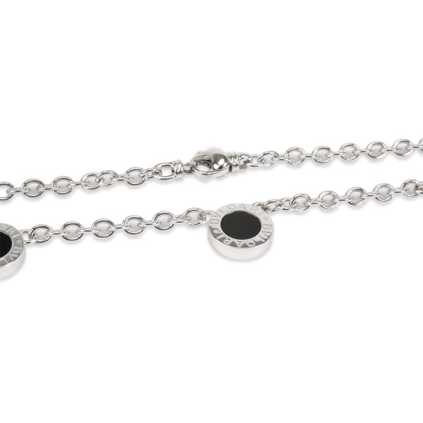 102210 clasp 9c127b27 54e7 41e9 88bc efbf68d5d4ca Bvlgari Bvlgari 3 Station Onyx Diamond Necklace in 18KT White Gold 58 Ctw