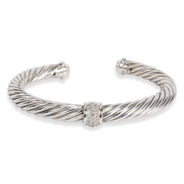 102243 fv David Yurman Cable Classics Bracelet with Diamonds 7mm 027 CTW