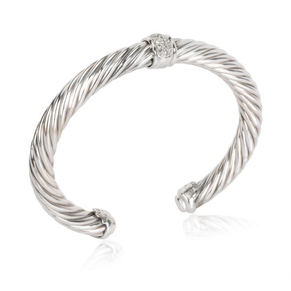 102243 pv David Yurman Cable Classics Bracelet with Diamonds 7mm 027 CTW