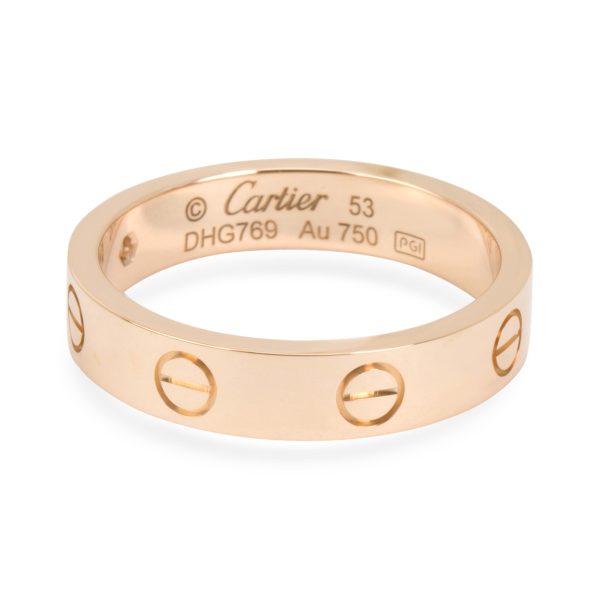 Band Rose Gold Cartier Love Wedding Band 1 Diamond in 18K Rose Gold 003 CTW