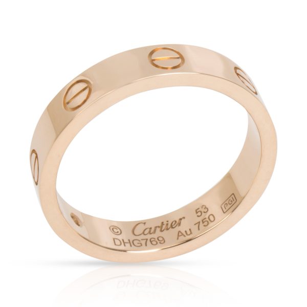 Cartier Cartier Love Wedding Band 1 Diamond in 18K Rose Gold 003 CTW