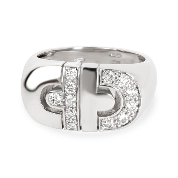 102405 fv Bulgari Parentesi Diamond Ring in 18K White Gold 036 CTW