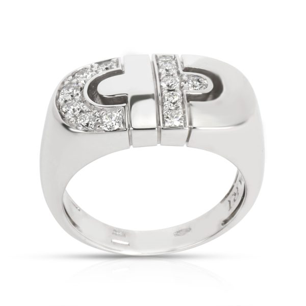 102405 sv Bulgari Parentesi Diamond Ring in 18K White Gold 036 CTW