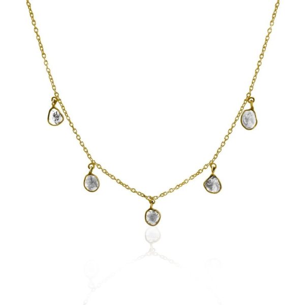 102433 fv Rock Divine Solar Eclipse Diamond Necklace in 18K Yellow Gold F VS2 090 ctw