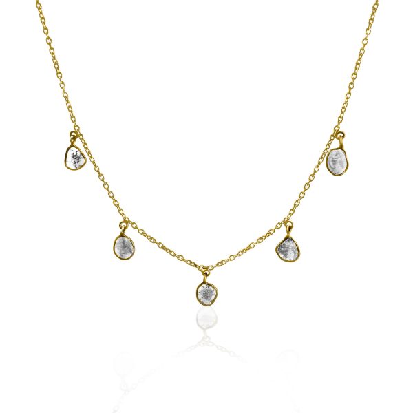 102433 pv Rock Divine Solar Eclipse Diamond Necklace in 18K Yellow Gold F VS2 090 ctw