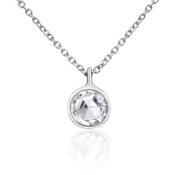 102435 fv Rock Divine Dawn Collection Daylight Diamond Necklace 18K White Gold 050 CTW