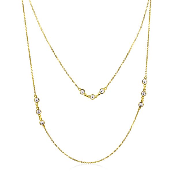 102446 pv db3b9864 8df7 42c1 b4bb 99e0982ad9b6 Rock Divine Dawn Collection Spring River 36 Necklace 18KT Yellow Gold 11 CTW