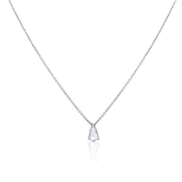 102470 pv Rock Divine Dawn Collection Misty Droplet Necklace in 18K White Gold 041 CTW