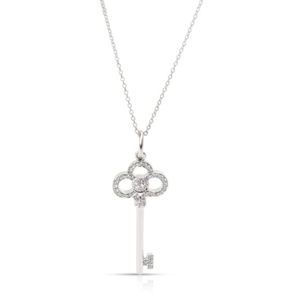 102672 fv Tiffany Co Crown Key Diamond Pendant in 18K White Gold 014 CTW