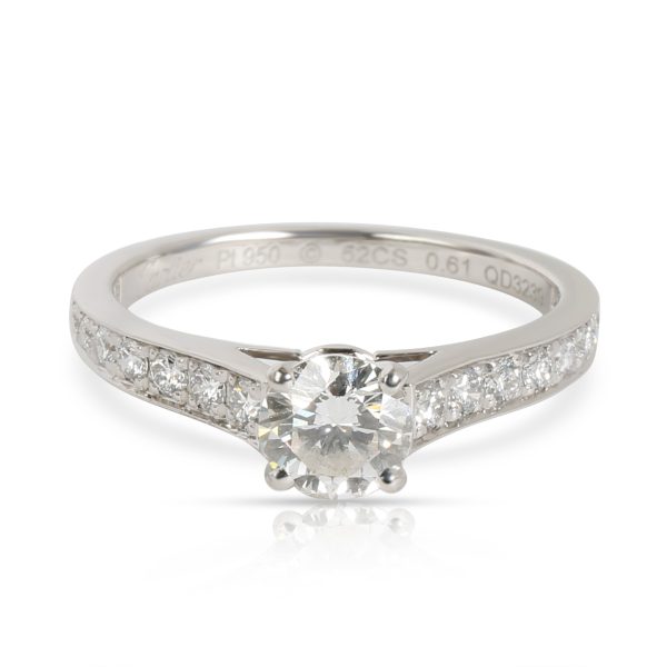 Rings Cartier Diamond Engagement Ring in Platinum 062 ct G VS2