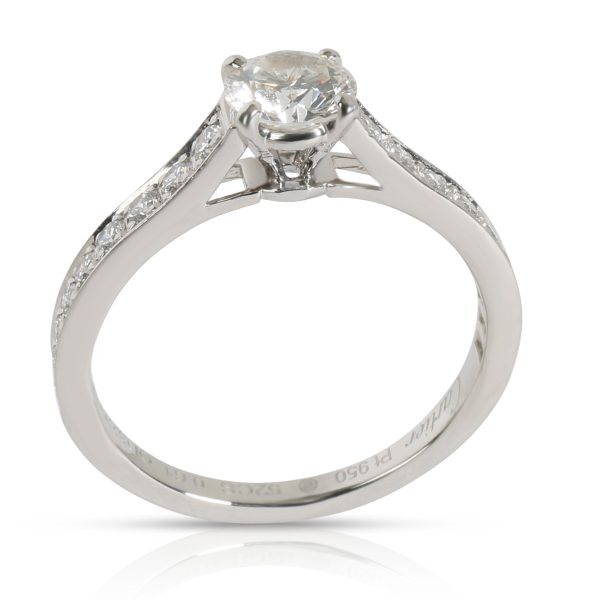 Engagement Ring Platinum Cartier Diamond Engagement Ring in Platinum 062 ct G VS2