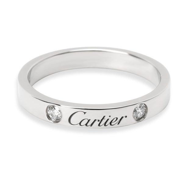 Rings Cartier C de Cartier 2 stone Diamond Band in Platinum 006 CTW