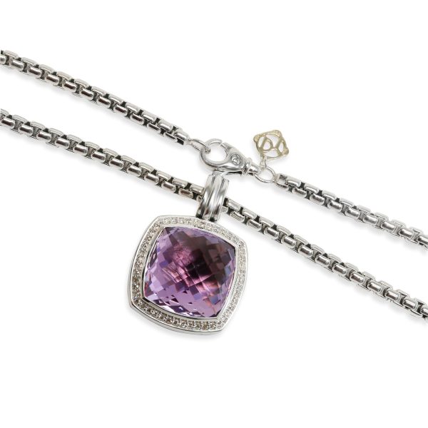 102753 clasp fc7725e4 fa8a 4ad9 b952 60428be2f388 David Yurman Albioin Amethyst Diamond Necklace in 033 CTW