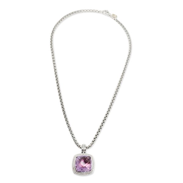 102753 pv 5b175468 8c70 4611 818c f16b2e3cc4ba David Yurman Albioin Amethyst Diamond Necklace in 033 CTW