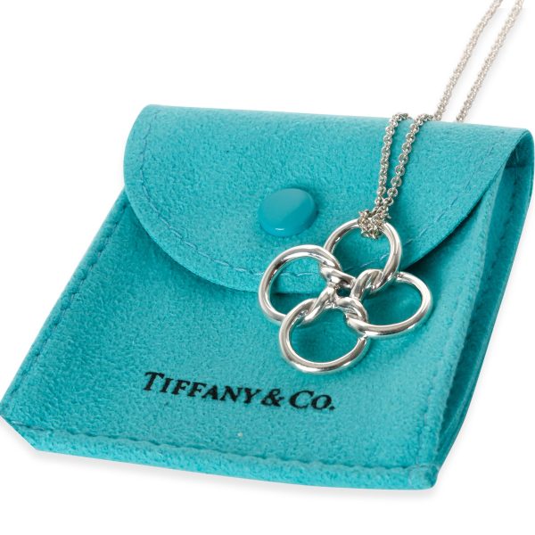 102804 box Tiffany Co Vintage Four Ring Knot Necklace in Sterling Silver