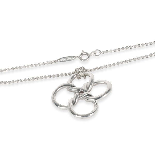 102804 clasp Tiffany Co Vintage Four Ring Knot Necklace in Sterling Silver