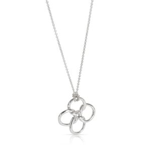 102804 fv Tiffany Co Vintage Four Ring Knot Necklace in Sterling Silver