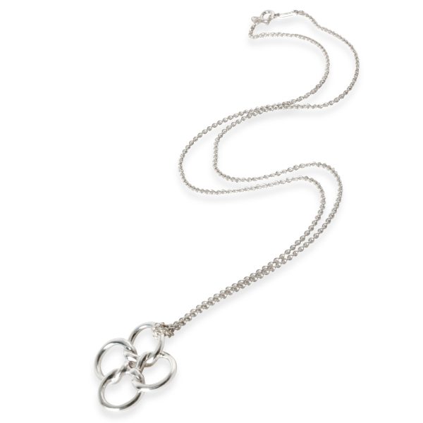 102804 pv Tiffany Co Vintage Four Ring Knot Necklace in Sterling Silver