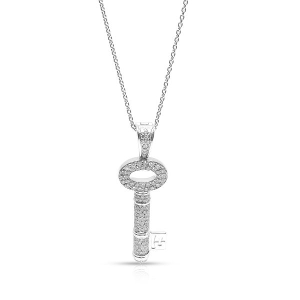 102864 fv Theo Fennell Baby Key Diamond Necklace in 18K Gold 075 CTW