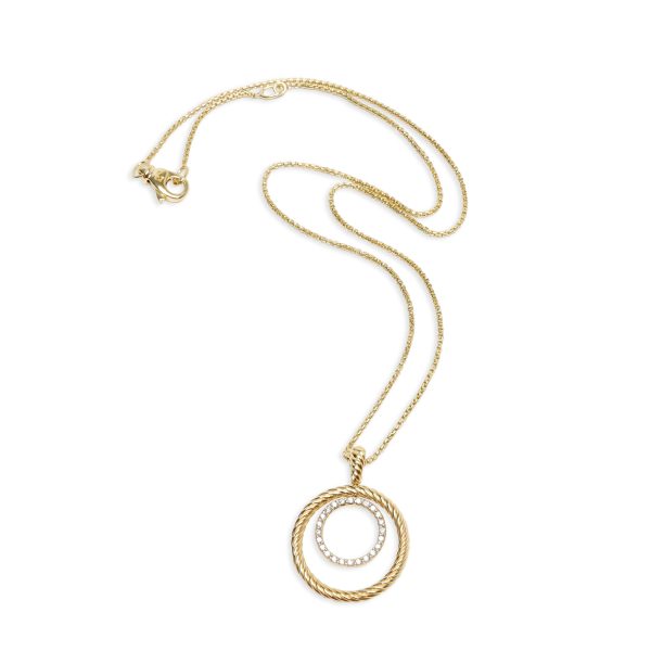 102893 pv David Yurman Mobile Diamond Necklace in 18K Yellow Gold 012 CTW