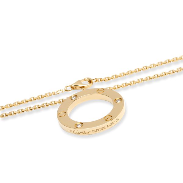 Necklace Yellow Gold Cartier Love Diamond Necklace in 18K Yellow Gold 007 ctw