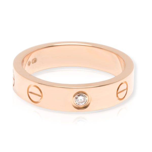 Rings Cartier Love Diamond Wedding Band in 18KT Rose Gold 002ct Size 48