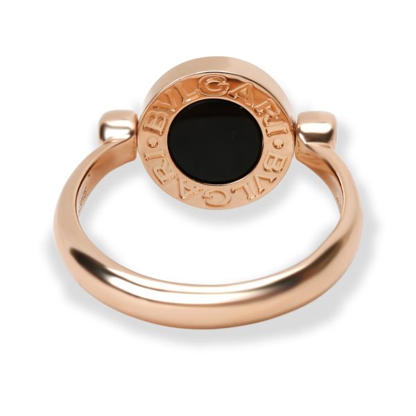 102938 bv Bulgari Flip Ring with Mother of Pearl Onyx in 18K Rose Gold