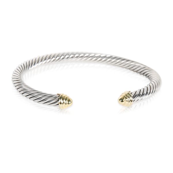 102980 fv David Yurman Cable Classics Bangle in 14K Yellow Gold Sterling Silver 5 mm