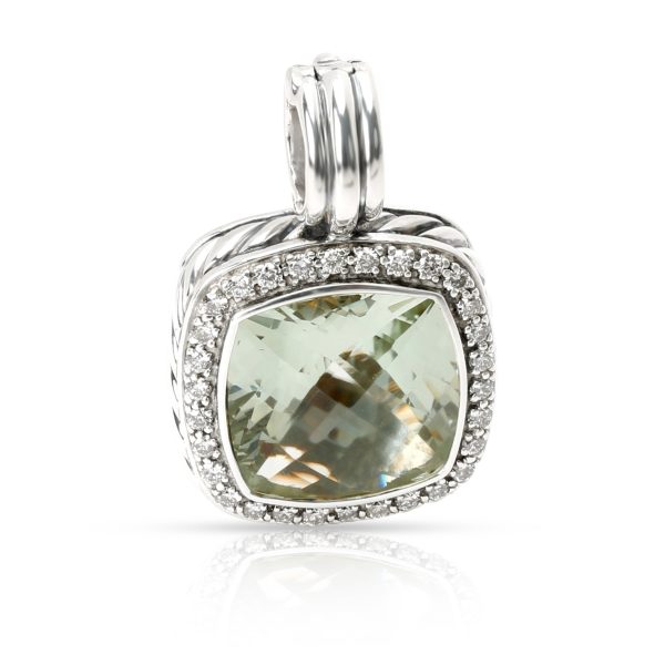 102992 fv David Yurman Albion Prasiolite Diamond Pendant in Sterling Silver 032 ctw