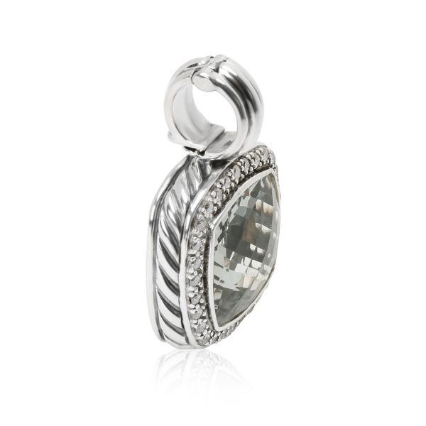 102992 sv bd383d18 c7da 4a1f 8903 e1316a0b165d David Yurman Albion Prasiolite Diamond Pendant in Sterling Silver 032 ctw