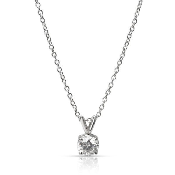 103001 fv GIA Certified Diamond Solitaire Pendant in 14K White Gold 109 CTW GVVS2