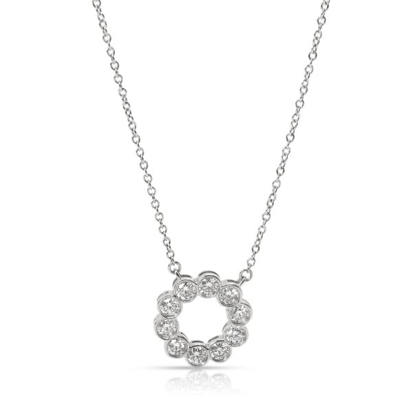 103005 fv Tiffany Co Diamond Circle Necklace in Platinum 080 CTW