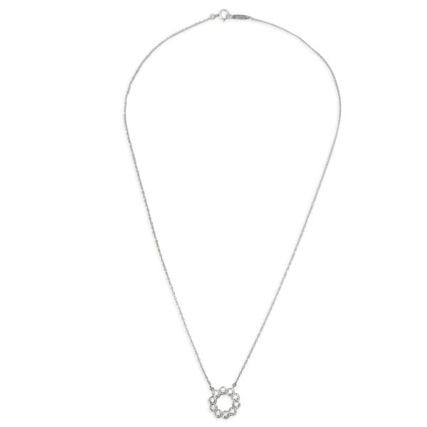 103005 pv Tiffany Co Diamond Circle Necklace in Platinum 080 CTW