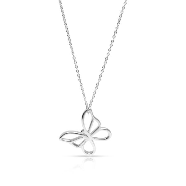 103068 fv Tiffany Co Butterfly Necklace in Sterling Silver