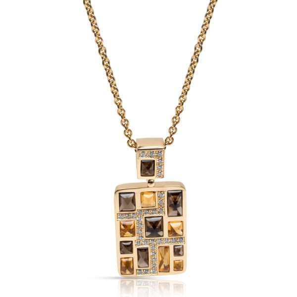 103168 fv Rodney Rayner Brick Citrine Diamond Necklace in 18KT Yellow Gold 033 CTW