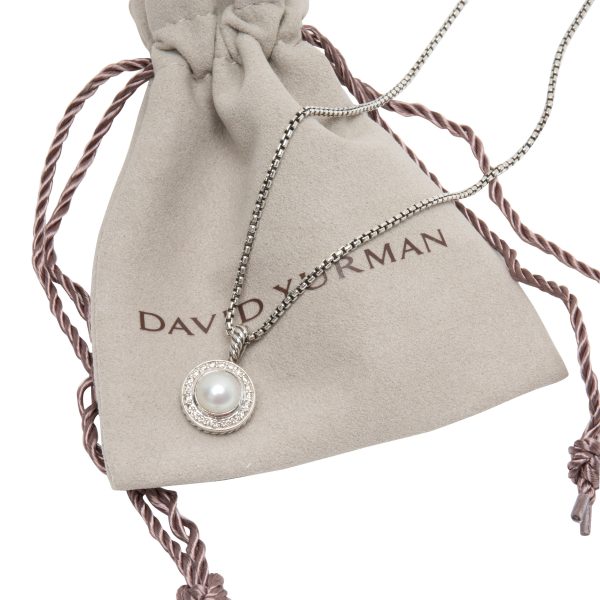 103216 box 5dd01385 637c 4e37 89dc fb074951d2ce David Yurman Halo Pearl Diamond Necklace in Sterling Silver 022 CTW