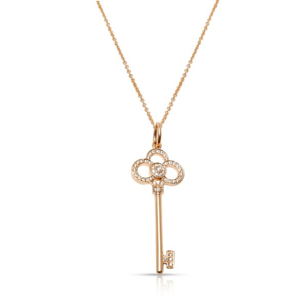 103340 fv Tiffany Co Crown Key Diamond Pendant in 18KT Rose Gold 013 CTW