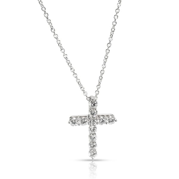 103419 fv 5eeb337d f57d 4115 8047 15ac58b4c404 Tiffany Co Diamond Cross Pendant in Platinum 042 CTW