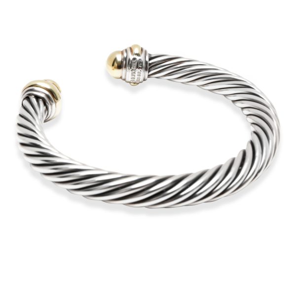 103506 bv David Yurman 7mm Cable Cuff in 14K Yellow GoldSterling Silver