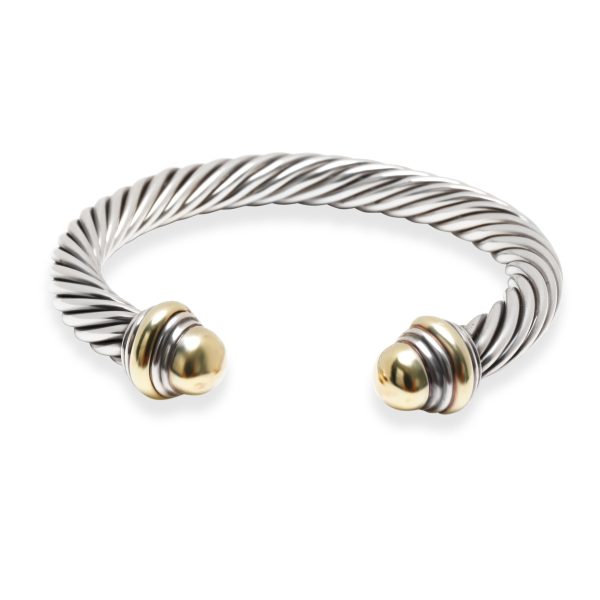 103506 fv David Yurman 7mm Cable Cuff in 14K Yellow GoldSterling Silver