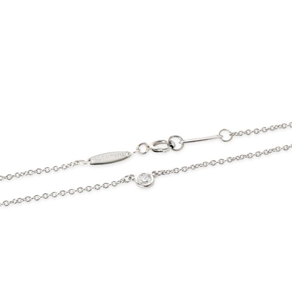 103556 clasp Tiffany Co Elsa Peretti Diamond Necklace in Platinum 008 CTW