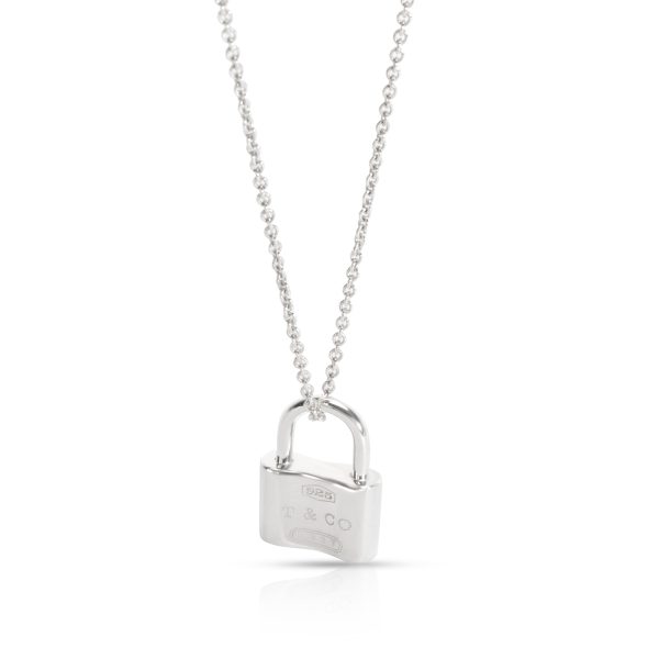 103847 fv Tiffany Co 1837 Padlock Pendant Charm in Sterling Silver