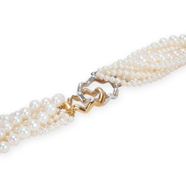 103884 clasp e3a3ef34 4cb6 49a0 a718 f05a31024409 Tiffany Co Paloma Picasso Pearl Necklace in 18K Yellow Gold Sterling Silver