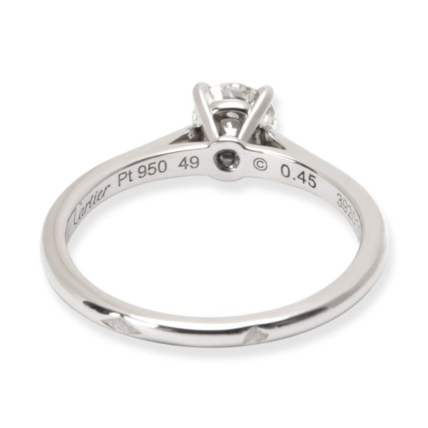 Engagement Ring Platinum Cartier Diamond Solitaire Engagement Ring in Platinum 045 CTW