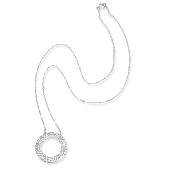 103946 pv 54e88481 c562 46a0 b7a8 a8e1481534f9 Tiffany Co Metro Circle Diamond Necklace in 18K White Gold 070 CTW