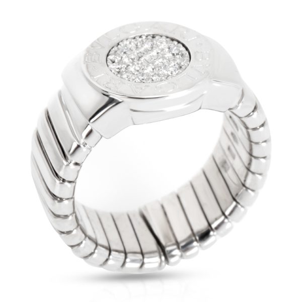 103968 pv Bulgari Tubogas Diamond Ring in 18K White Gold 020 CTW