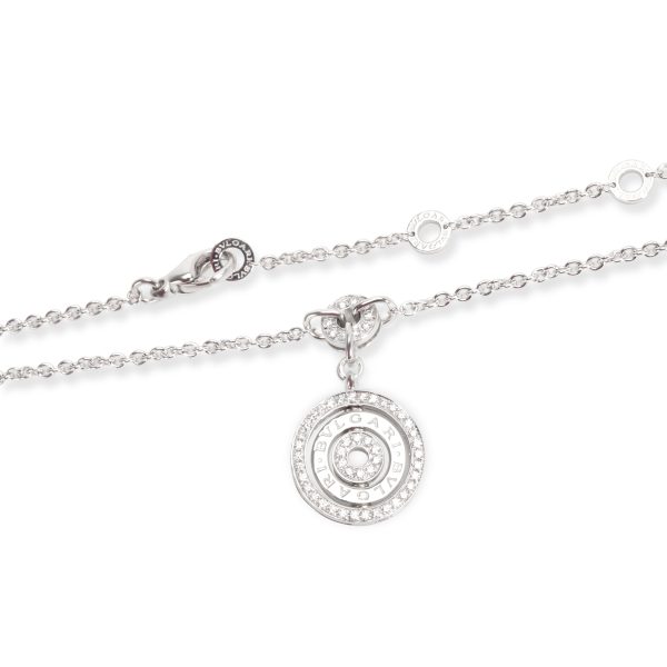 103969 clasp Bulgari Astrale Cerchi Necklace with Diamonds in 18K White Gold 067 ctw