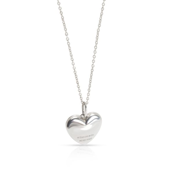 104061 bv Tiffany Co I Love You Heart Locket Necklace in Sterling Silver