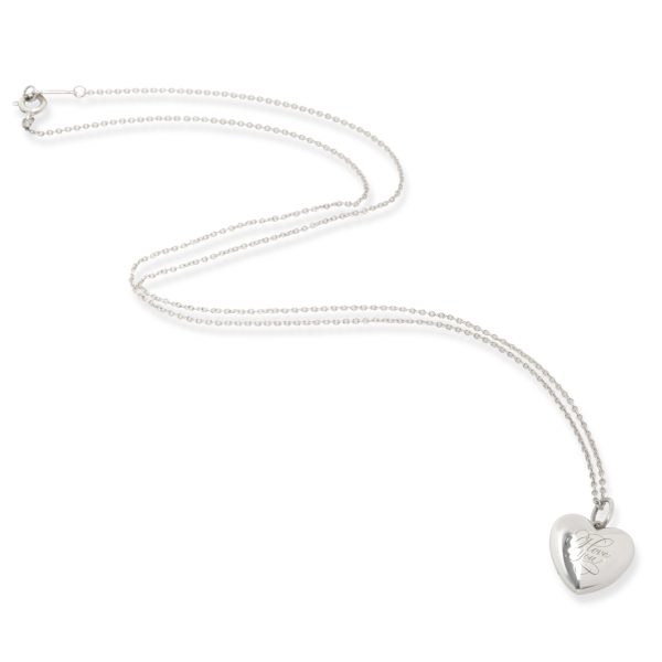 104061 pv Tiffany Co I Love You Heart Locket Necklace in Sterling Silver